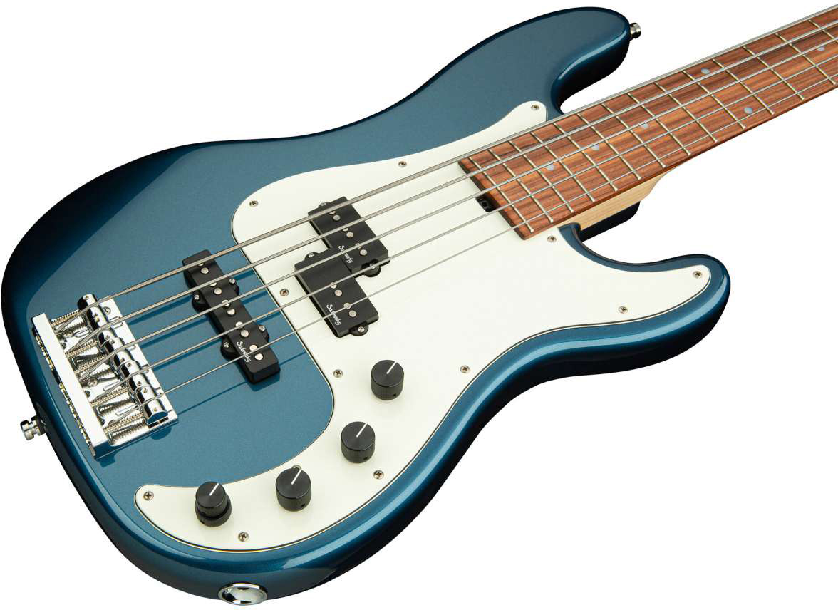Sadowsky Hybrid P/j Bass 21 Fret Alder 5c Metroline All Active Mor - Dark Lake Placid Blue Metallic - Bajo eléctrico de cuerpo sólido - Variation 2