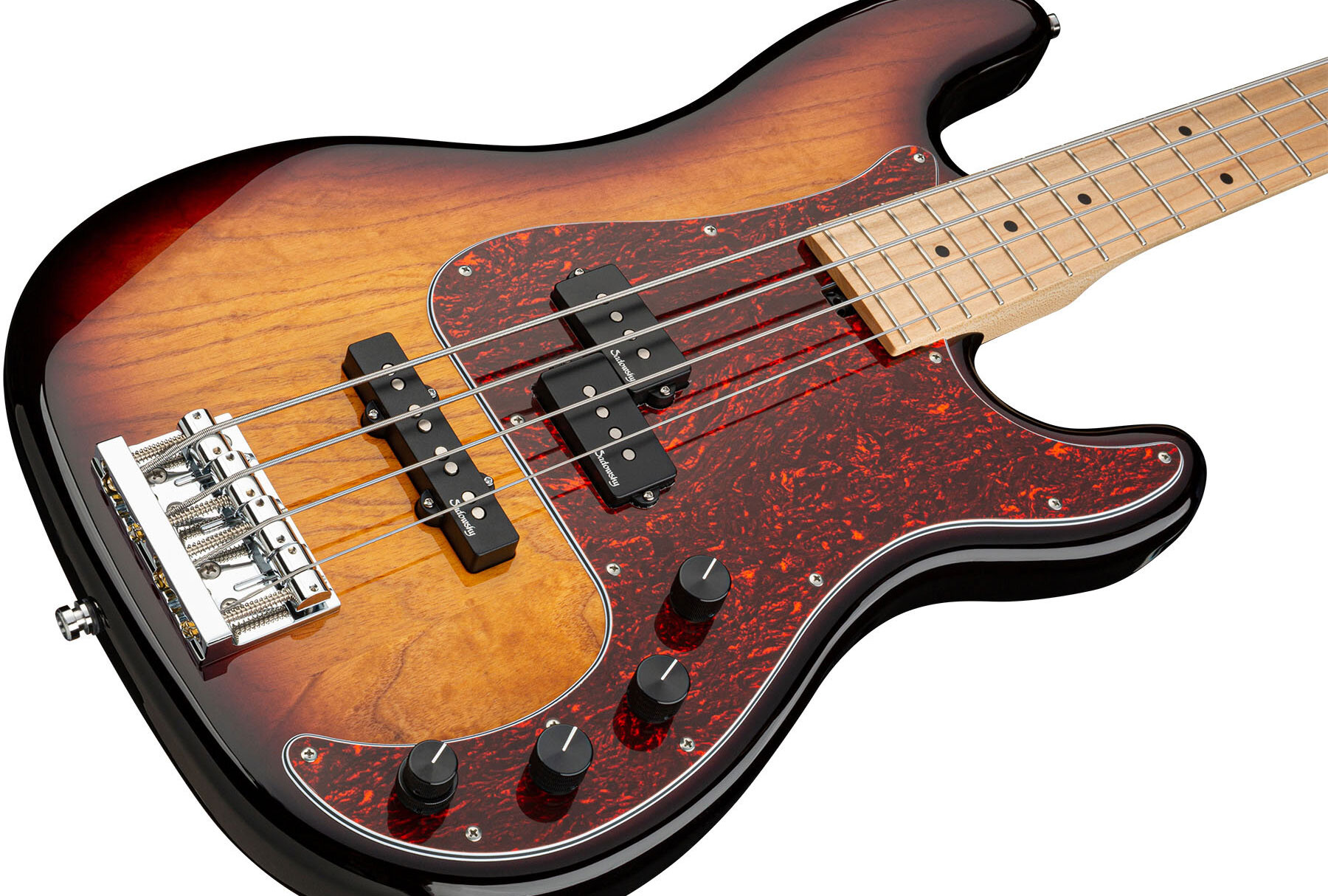 Sadowsky Hybrid P/j Bass 21 Fret Ash 4c Metroline All Active Mn - '59 Burst Transparent - Bajo eléctrico de cuerpo sólido - Variation 2