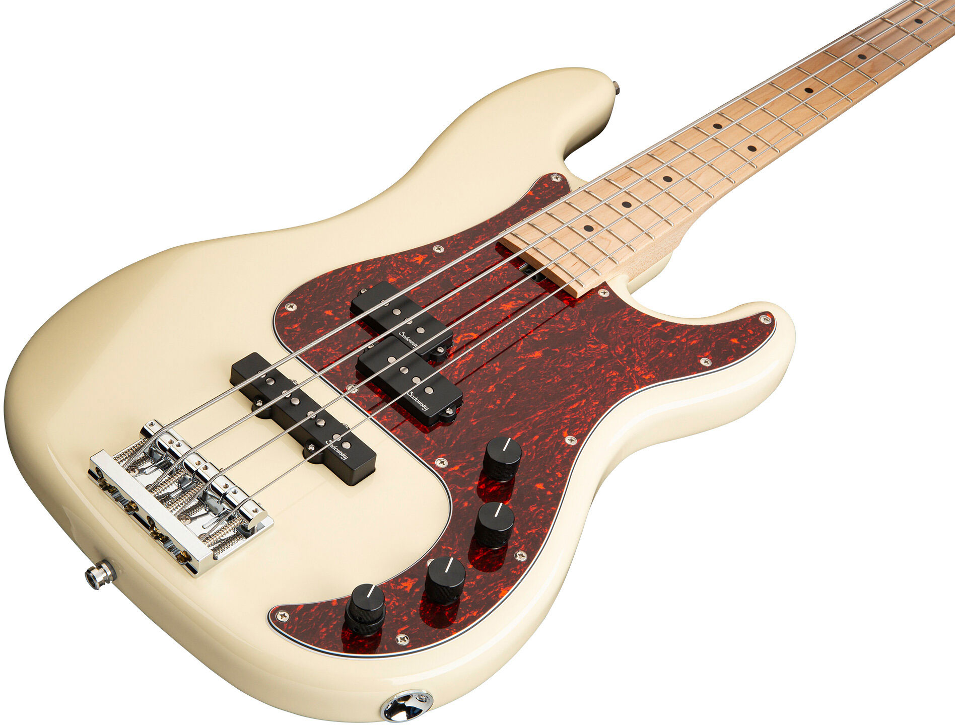 Sadowsky Hybrid P/j Bass 21 Fret Ash 4c Metroline All Active Mn - Solid Olympic White - Bajo eléctrico de cuerpo sólido - Variation 2