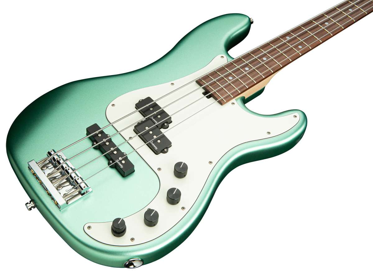 Sadowsky Hybrid P/j Bass 21 Fret Alder 4c Metroline All Active Mor - Sage Green Metallic Satin - Bajo eléctrico de cuerpo sólido - Variation 2