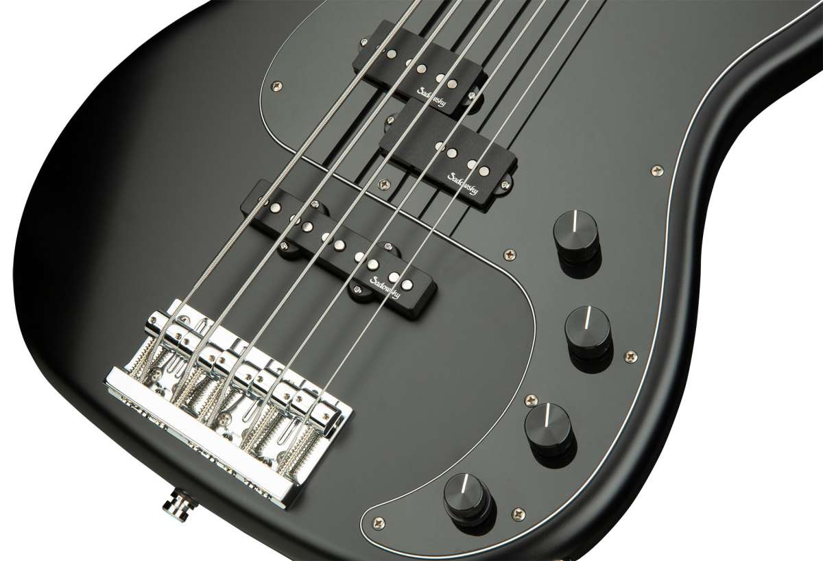 Sadowsky Hybrid P/j Bass Ash 21 Fret 5c Metroline All Mn - Solid Black Satin - Bajo eléctrico de cuerpo sólido - Variation 4