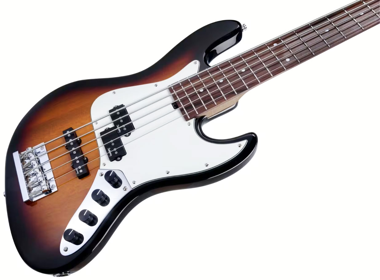 Sadowsky Hybrid Pj Bass 21 Fret 5c Metroexpress V2 Pf - Tobacco Sunburst Transparent - Bajo eléctrico de cuerpo sólido - Variation 2