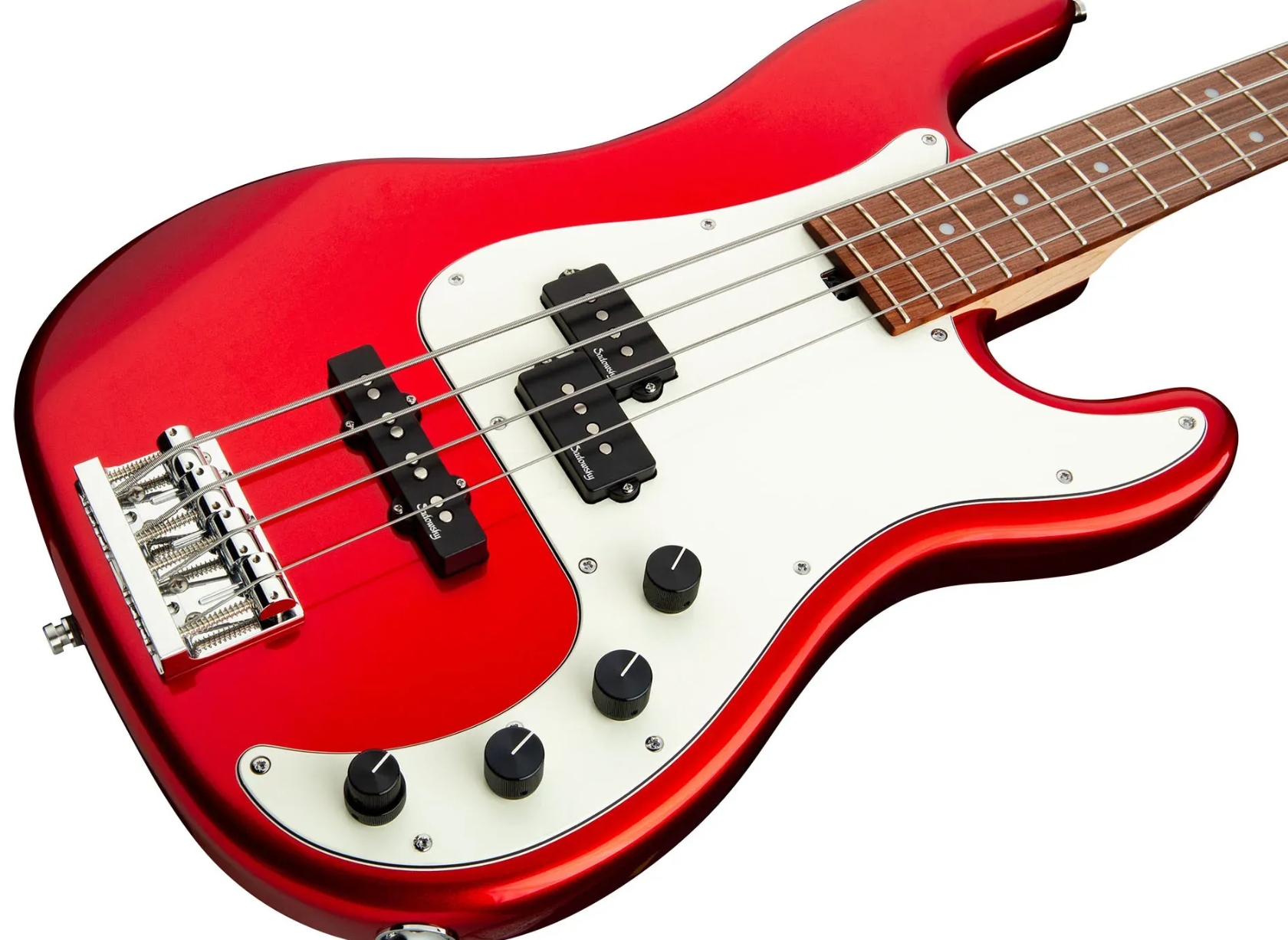 Sadowsky Hybrid Pj Bass 21 Fret Alder 4c Metroline All Active Mor - Solid Candy Apple Red Metallic - Bajo eléctrico de cuerpo sólido - Variation 2