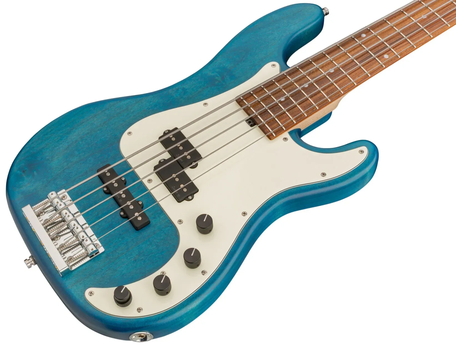 Sadowsky Hybrid Pj Bass 21 Fret Alder 5c Metroline All Active Mor - Ocean Blue Transparent Satin - Bajo eléctrico de cuerpo sólido - Variation 2