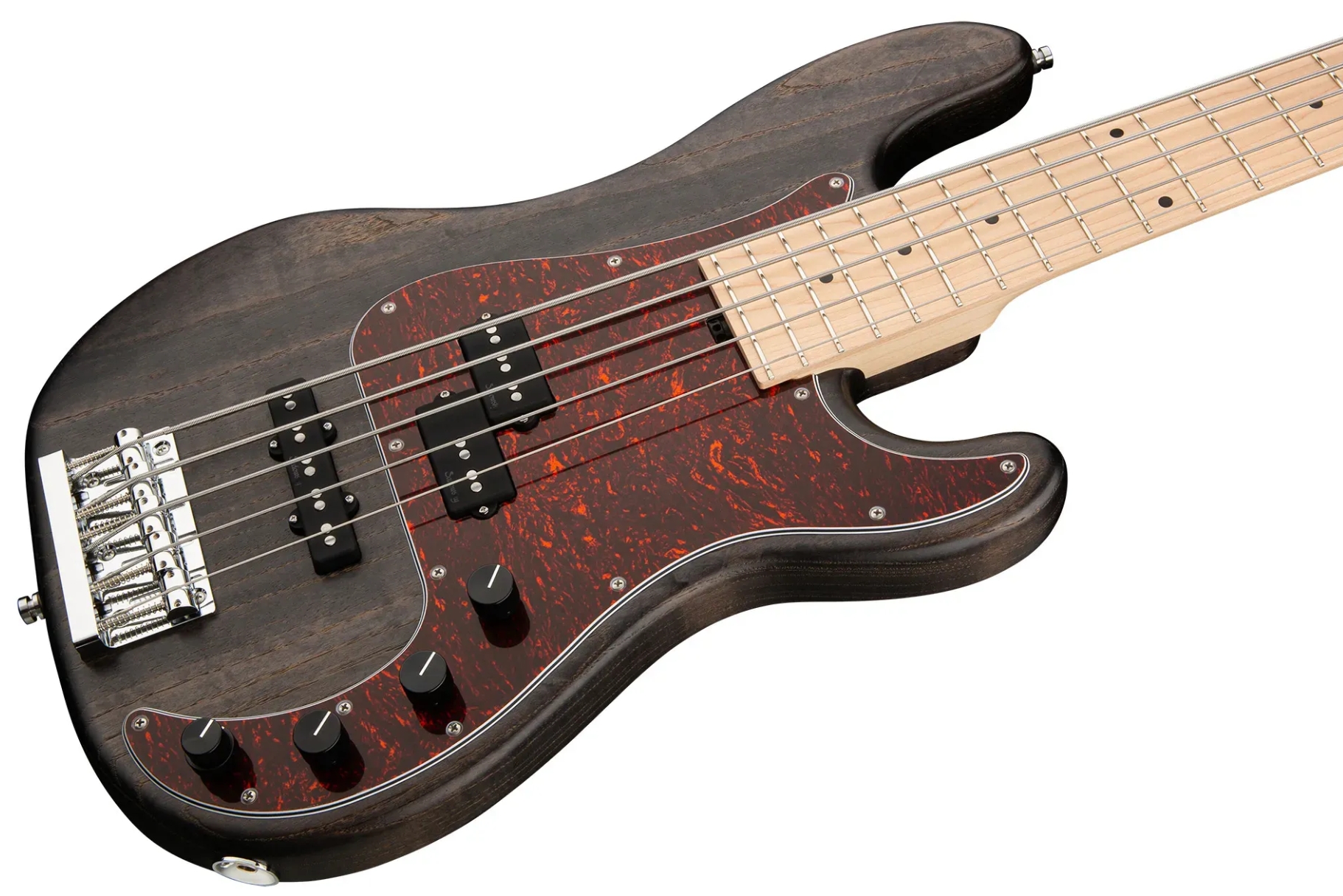 Sadowsky Hybrid Pj Bass 21 Fret Ash 5c Metroline All Active Mn - Nirvana Black Transparent Satin - Bajo eléctrico de cuerpo sólido - Variation 2