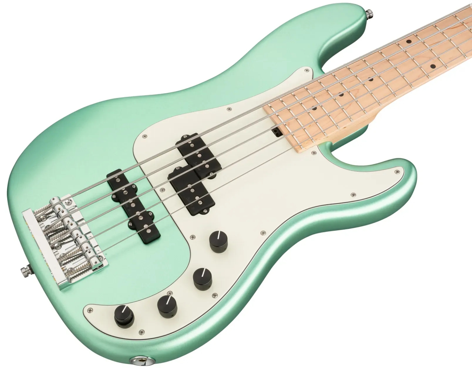 Sadowsky Hybrid Pj Bass 21 Fret Ash 5c Metroline All Active Mn - Sage Green Metallic Satin - Bajo eléctrico de cuerpo sólido - Variation 2