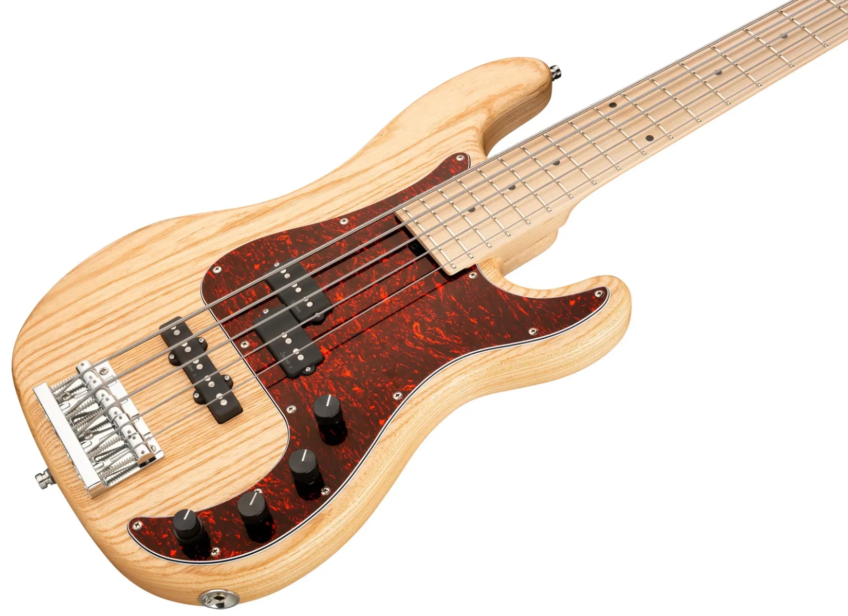 Sadowsky Hybrid Pj Bass 21 Fret Ash 5c Metroline All Active Mn - Natural Transparent Satin - Bajo eléctrico de cuerpo sólido - Variation 2