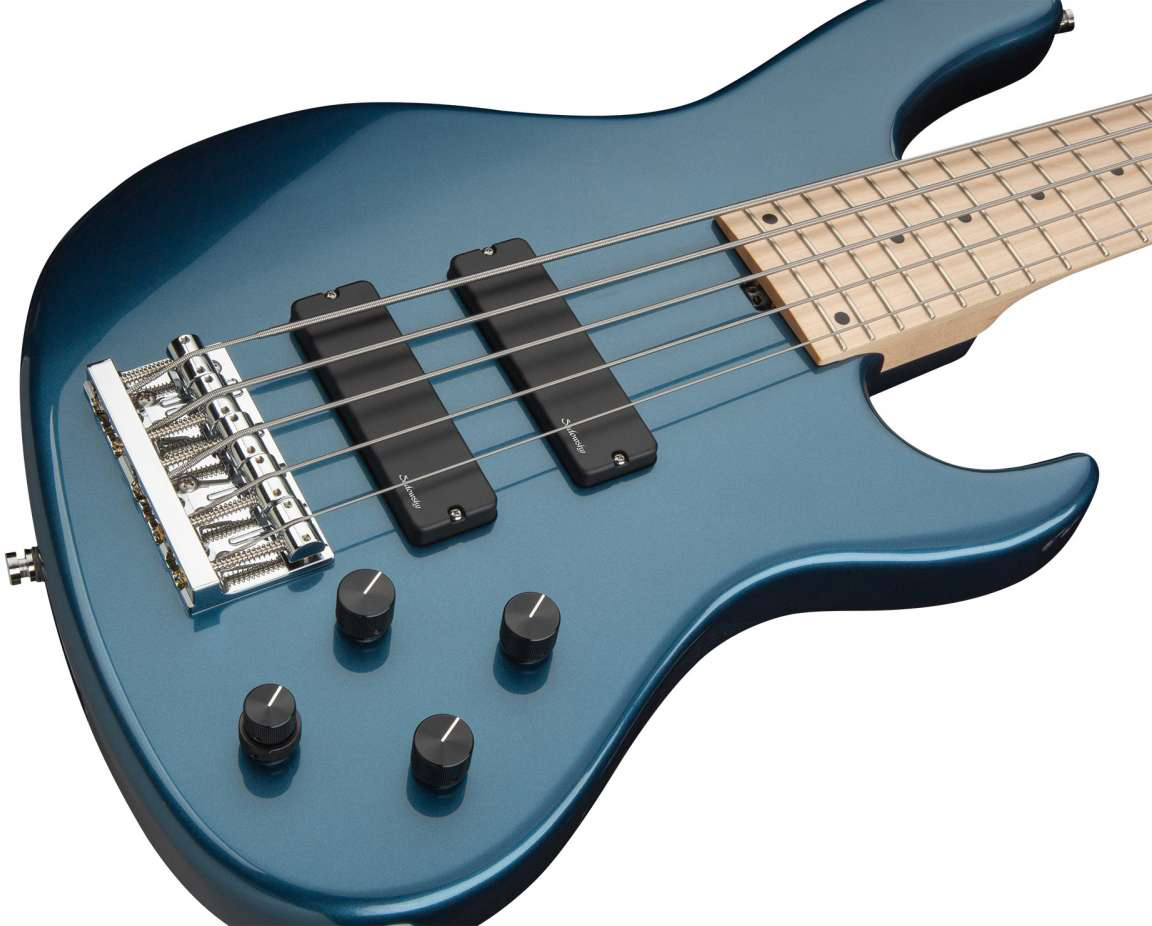 Sadowsky Modern Bass Ash 24 Fret 5c Metroline All Active Mn - Dark Lake Placid Blue Metallic - Bajo eléctrico de cuerpo sólido - Variation 2