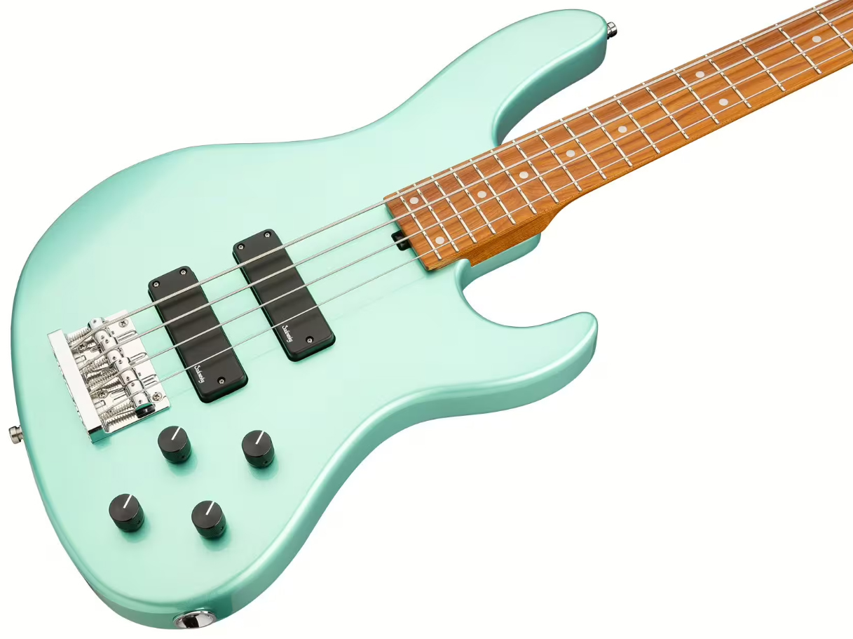 Sadowsky Modern Bass 24-fret 4c Metroexpress Active Mn - Solid Sage Green Metallic - Bajo eléctrico de cuerpo sólido - Variation 2