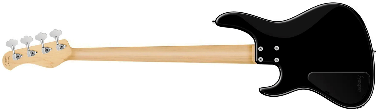 Sadowsky Modern Bass 24 Fret Ash 4c Metroline All Active Mn - Solid Black - Bajo eléctrico de cuerpo sólido - Variation 1