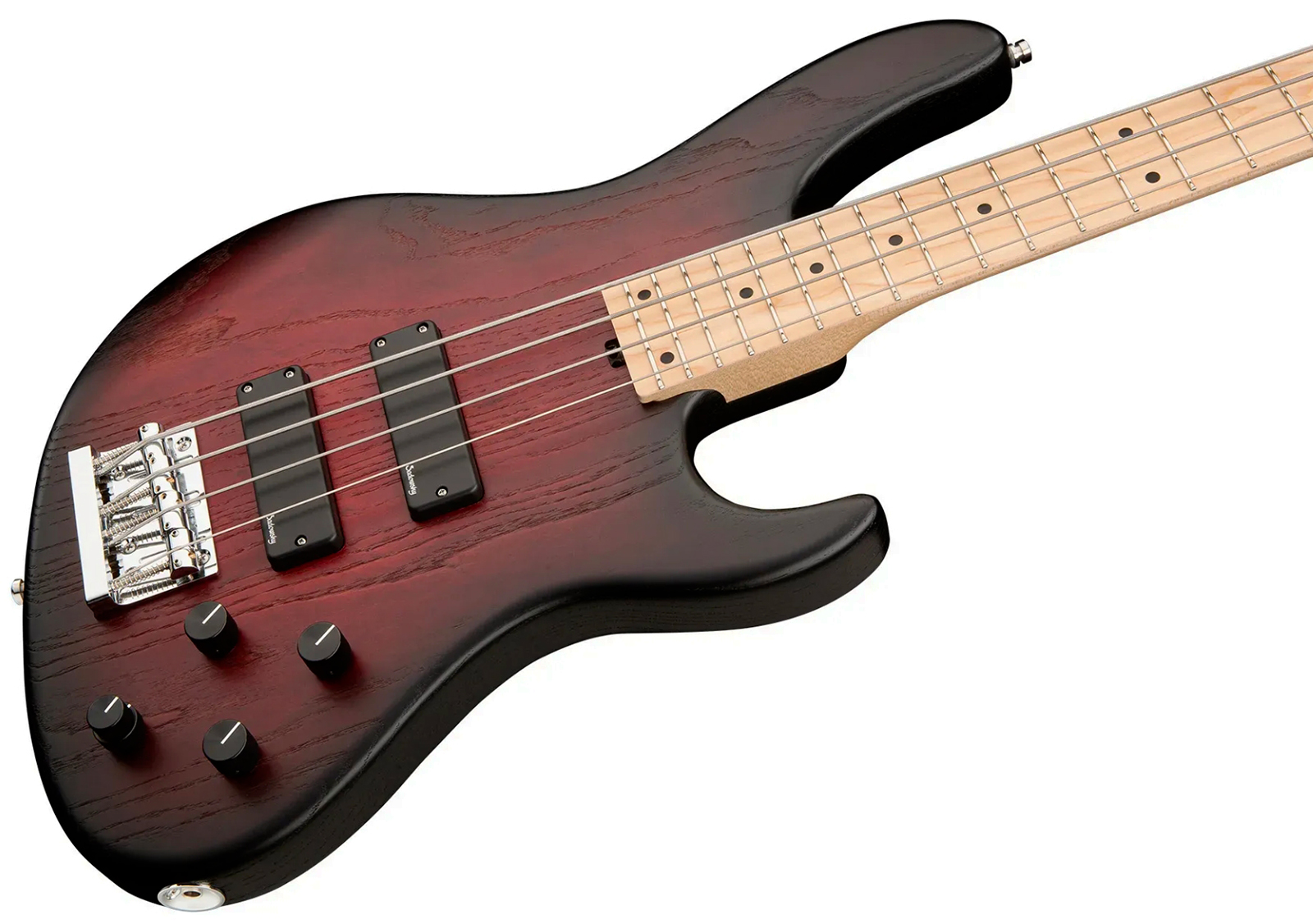 Sadowsky Modern Bass 24 Fret Ash 4c Metroline All Active Mn - Burgundy Blackburst Transparent Satin - Bajo eléctrico de cuerpo sólido - Variation 2