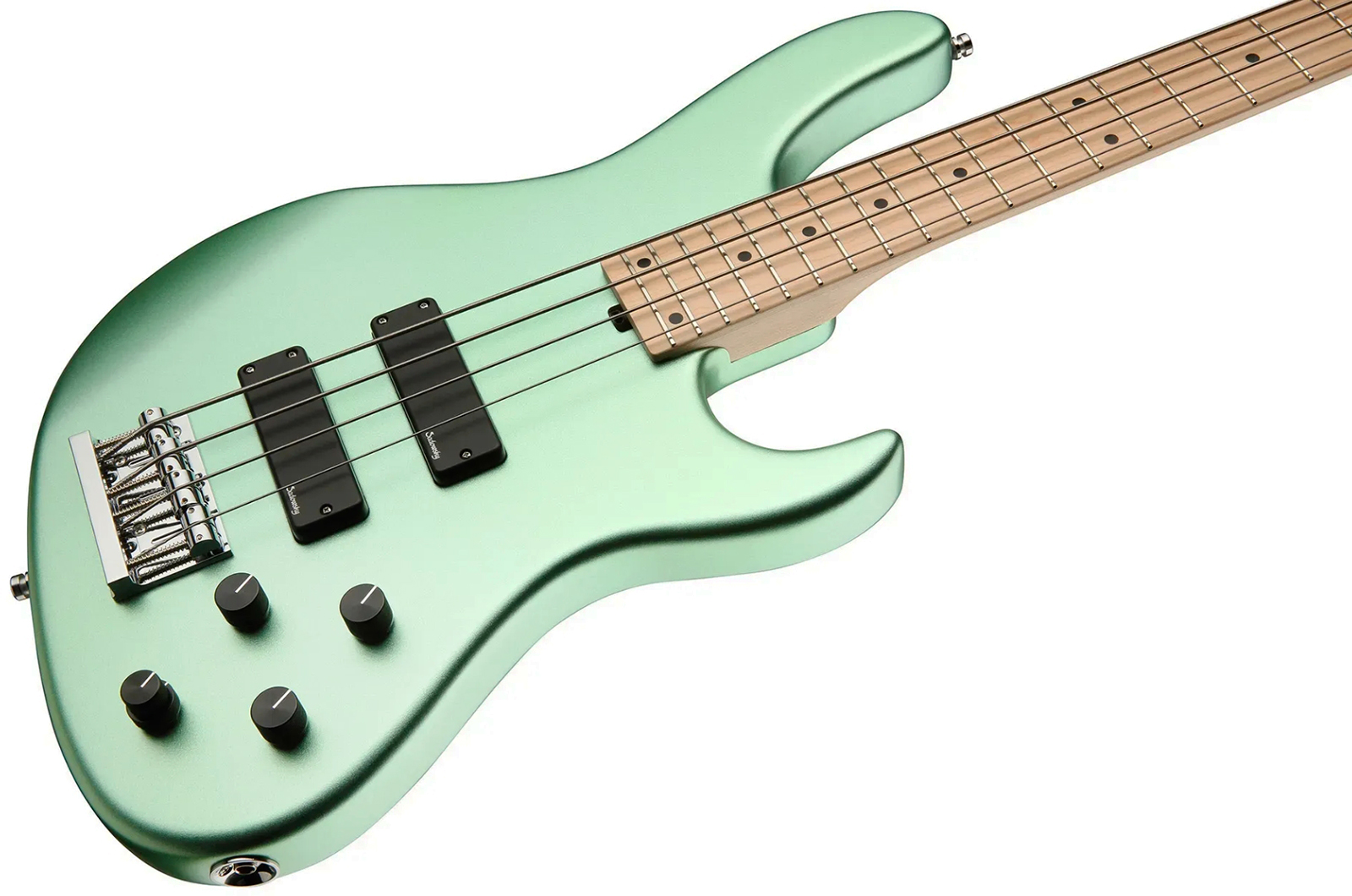 Sadowsky Modern Bass 24 Fret Ash 4c Metroline All Active Mn - Solid Sage Green Metallic Satin - Bajo eléctrico de cuerpo sólido - Variation 2