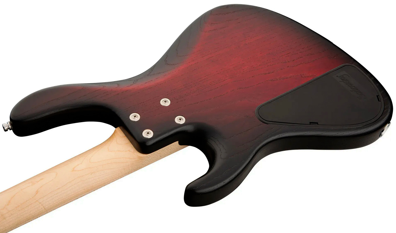 Sadowsky Modern Bass 24 Fret Ash 4c Metroline All Active Mn - Burgundy Blackburst Transparent Satin - Bajo eléctrico de cuerpo sólido - Variation 3