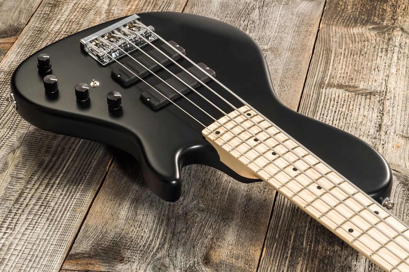 Sadowsky Single Cut Bass 24f Ash 5c Metroline All Active Mn - Satin Black Pearl - Bajo eléctrico de cuerpo sólido - Variation 2