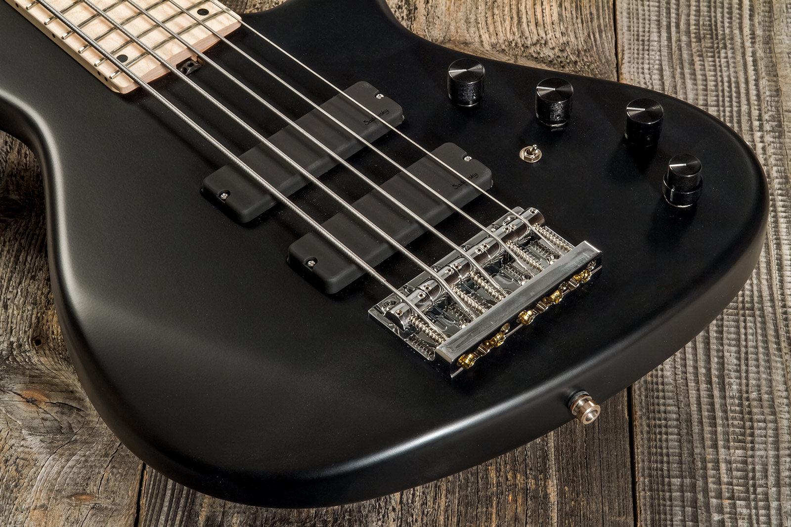 Sadowsky Single Cut Bass 24f Ash 5c Metroline All Active Mn - Satin Black Pearl - Bajo eléctrico de cuerpo sólido - Variation 3