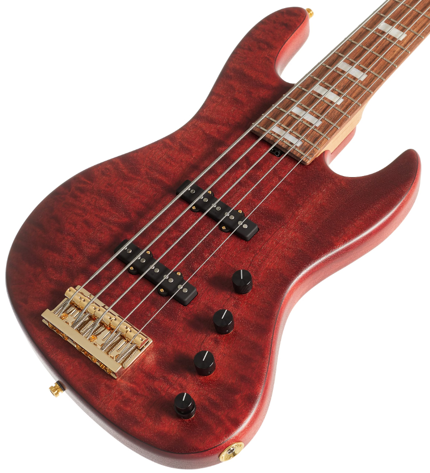 Sadowsky Standard Jj Bass 21 Fret 5c Metroline Ltd All Active Rw - Majestic Red Transparent Satin - Bajo eléctrico de cuerpo sólido - Variation 2