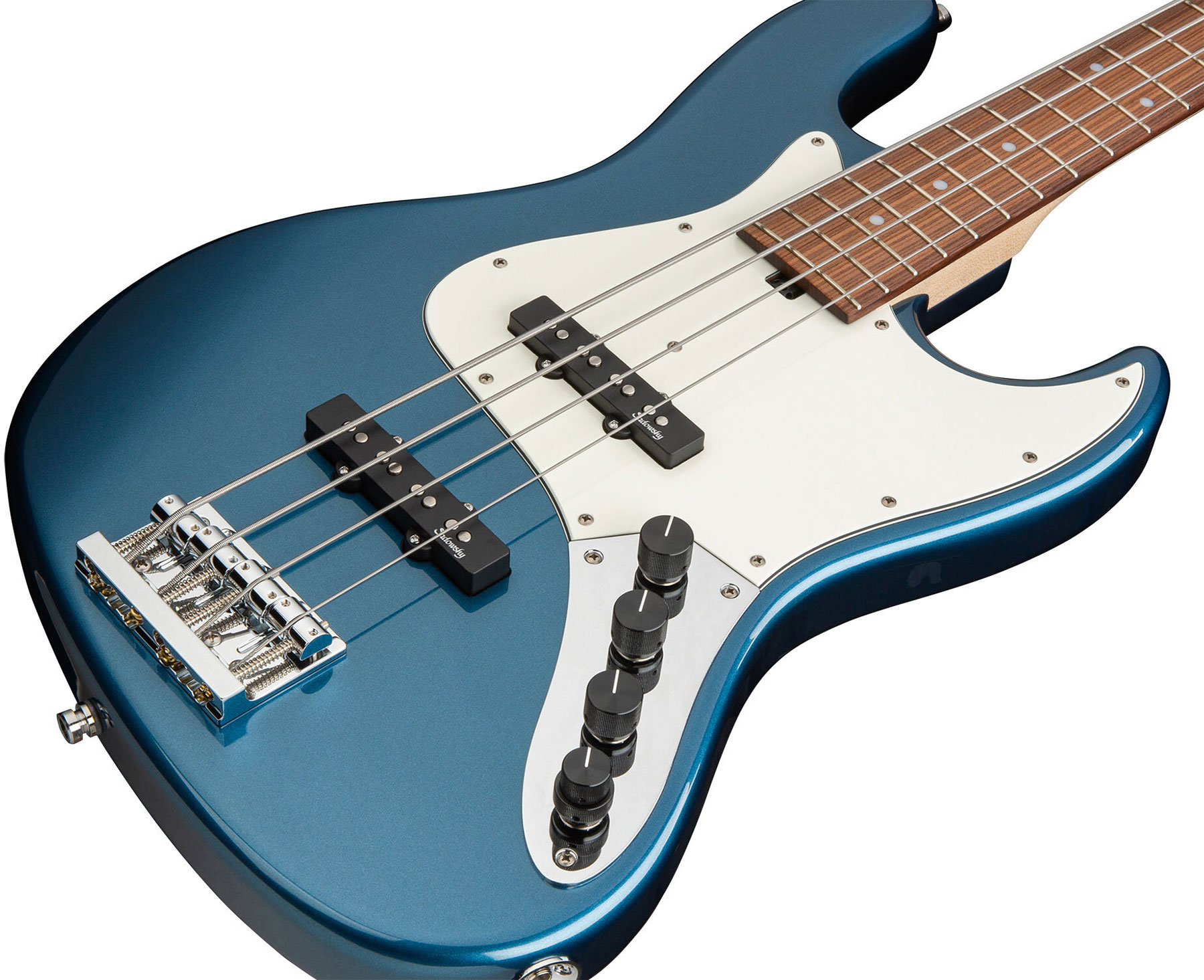 Sadowsky Vintage J/j Bass 21 Fret Alder 4c Metroline All Active Mor - Dark Lake Placid Blue Metallic - Bajo eléctrico de cuerpo sólido - Variation 2