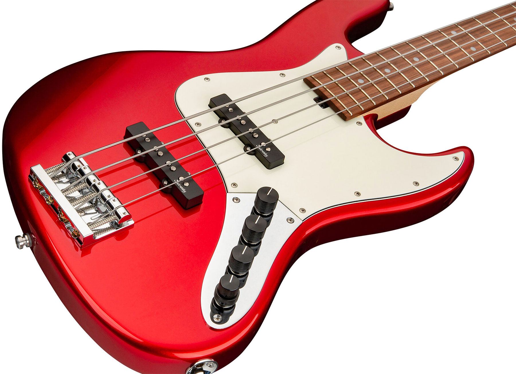 Sadowsky Vintage J/j Bass 21 Fret Alder 4c Metroline All Active Mor - Solid Candy Apple Red Metallic - Bajo eléctrico de cuerpo sólido - Variation 2