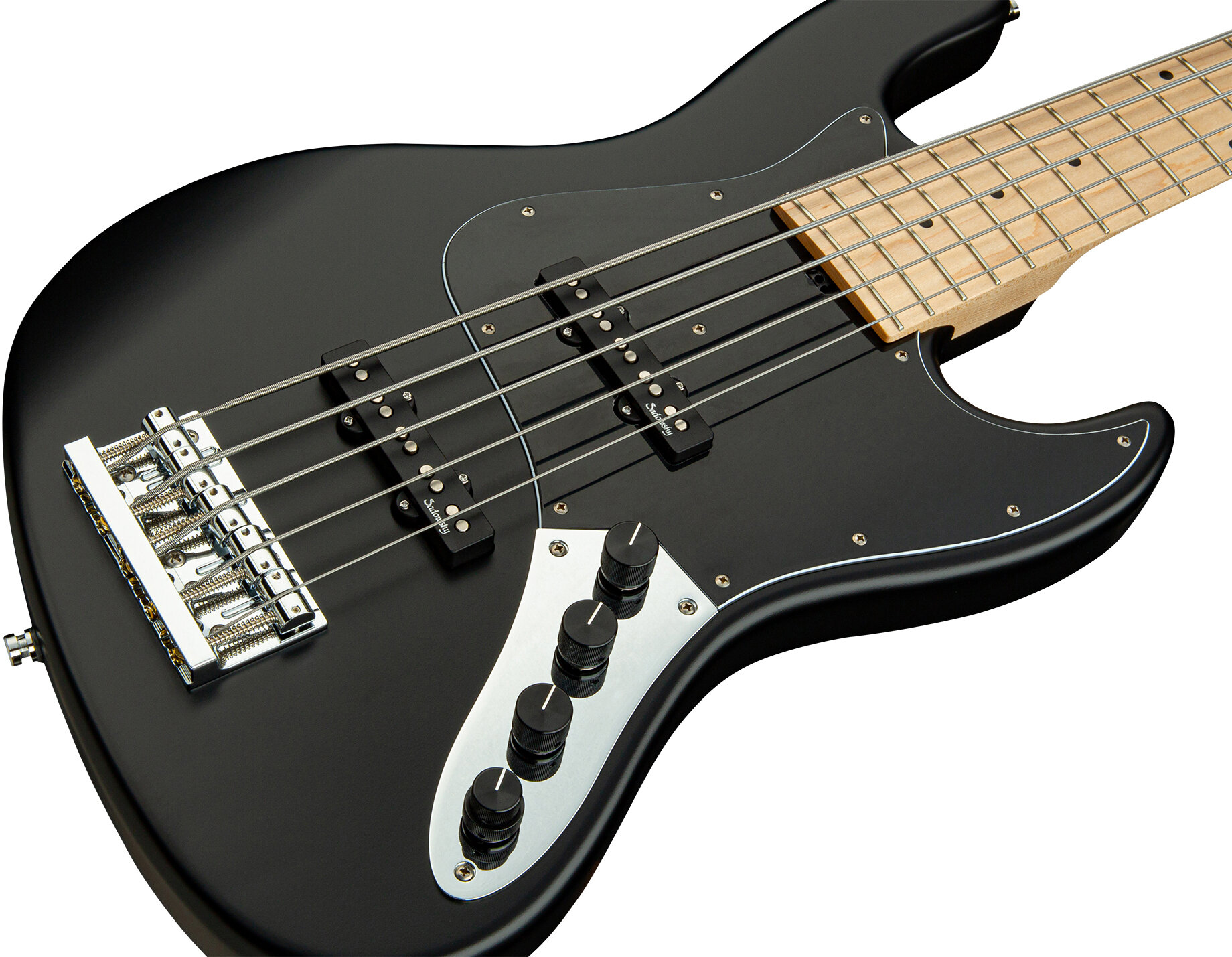 Sadowsky Vintage J/j Bass 21 Fret Ash 5c Metroline All Active Mn - Solid Black Satin - Bajo eléctrico de cuerpo sólido - Variation 2