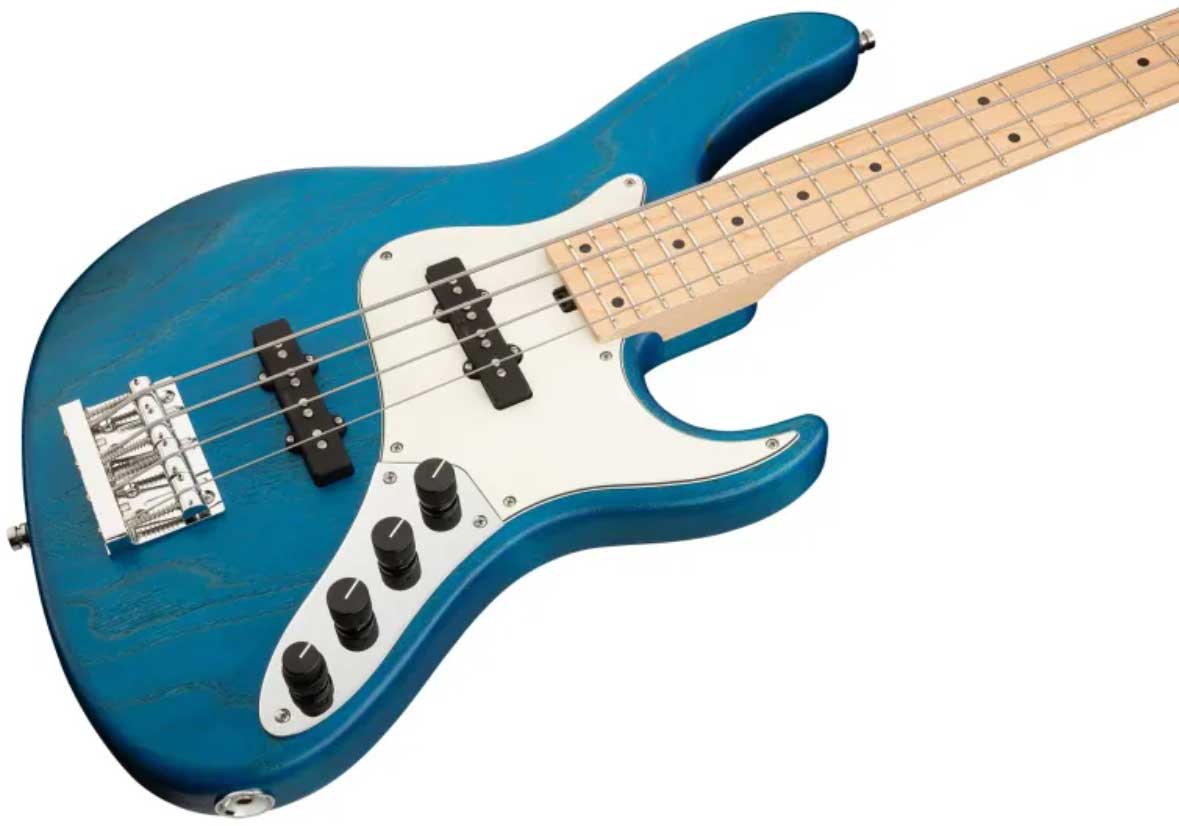 Sadowsky Vintage J/j Bass 24 Fret Ash 4c Metroline All Active Mn - Ocean Blue Trans. Satin - Bajo eléctrico de cuerpo sólido - Variation 2