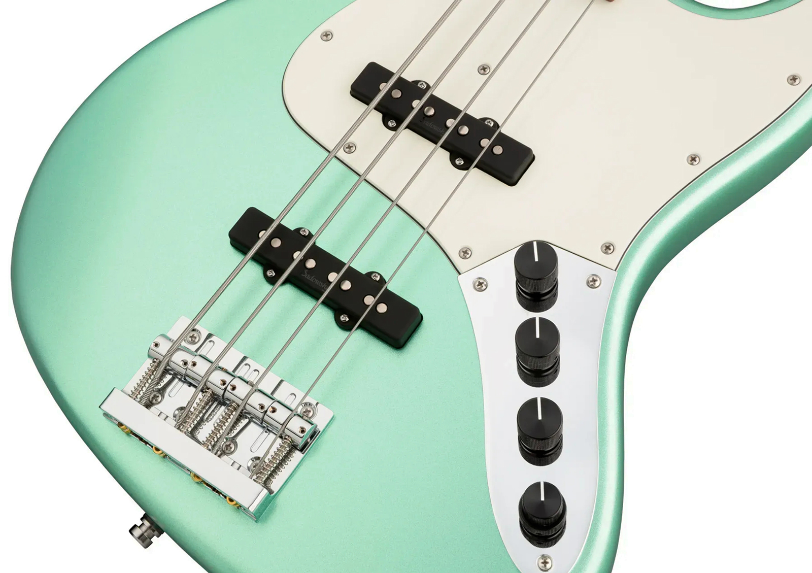 Sadowsky Vintage Jj Bass 21 Fret Alder 4c Metroline All Active Mor - Sage Green Metallic Satin - Bajo eléctrico de cuerpo sólido - Variation 3