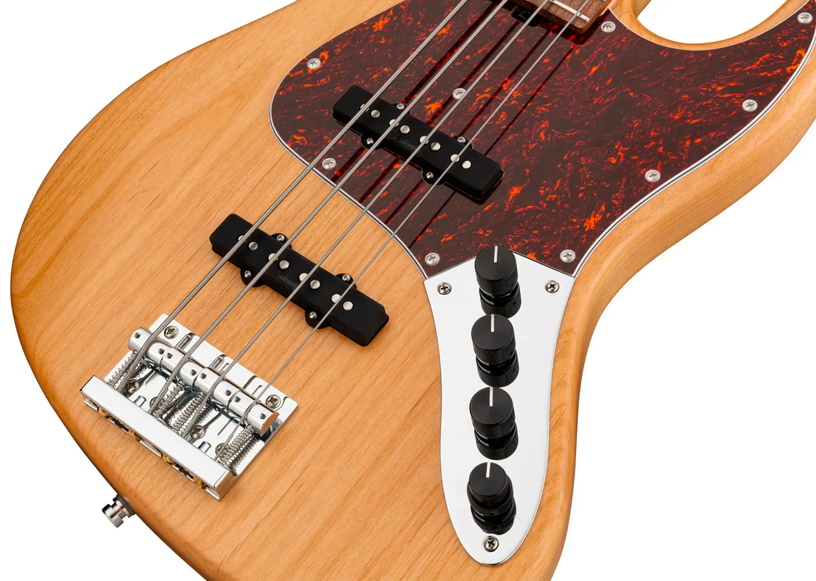Sadowsky Vintage Jj Bass 21 Fret Alder 4c Metroline All Active Mor - Natural Transparent Satin - Bajo eléctrico de cuerpo sólido - Variation 3