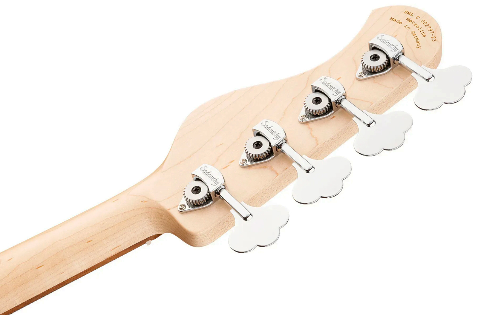 Sadowsky Vintage Jj Bass 21 Fret Alder 4c Metroline All Active Mor - Natural Transparent Satin - Bajo eléctrico de cuerpo sólido - Variation 5