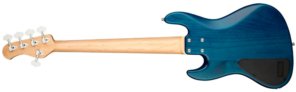 Sadowsky Vintage Jj Bass 21 Fret Alder 5c Metroline All Active Mor - Ocean Blue Transparent Satin - Bajo eléctrico de cuerpo sólido - Variation 1