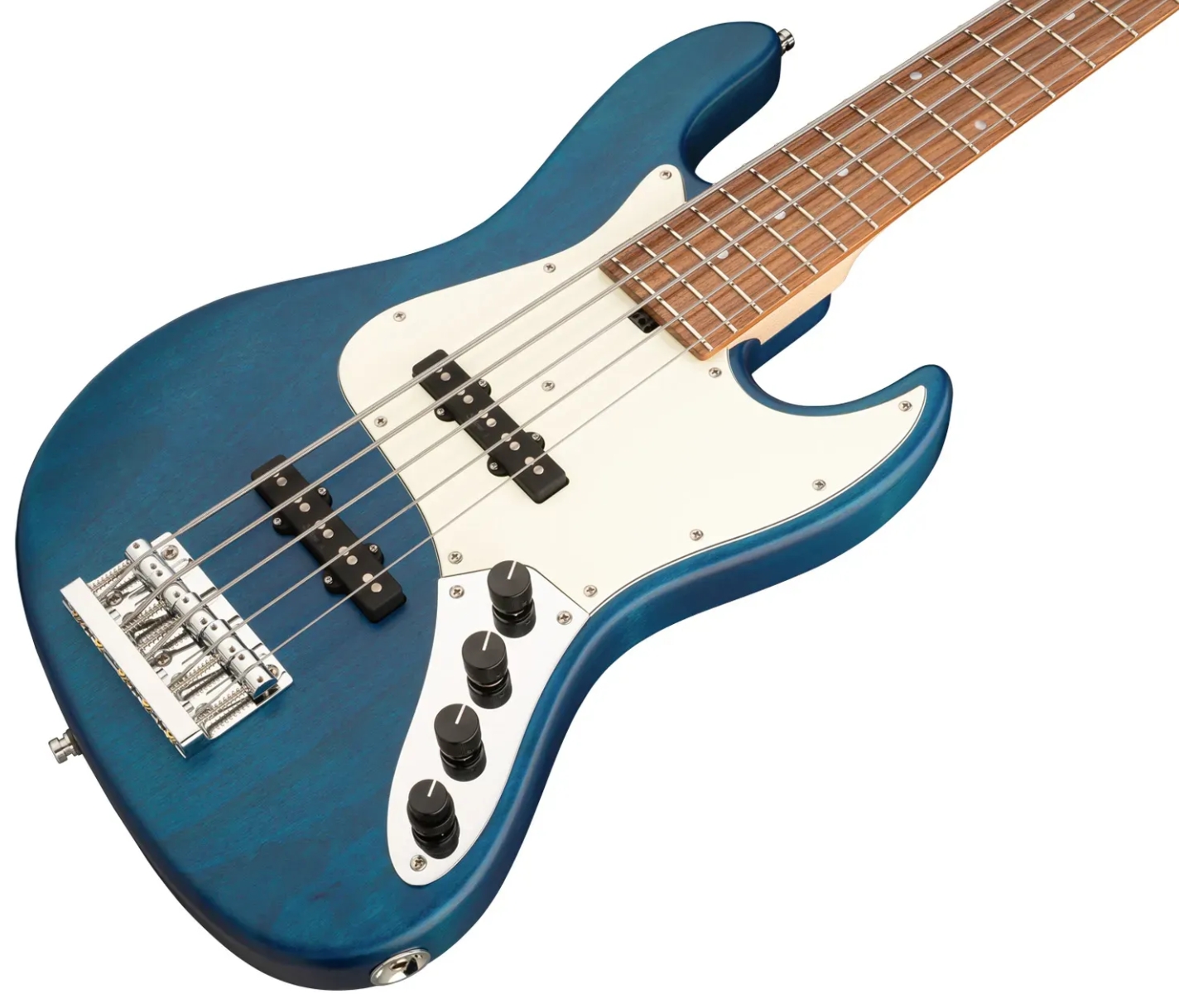 Sadowsky Vintage Jj Bass 21 Fret Alder 5c Metroline All Active Mor - Ocean Blue Transparent Satin - Bajo eléctrico de cuerpo sólido - Variation 2