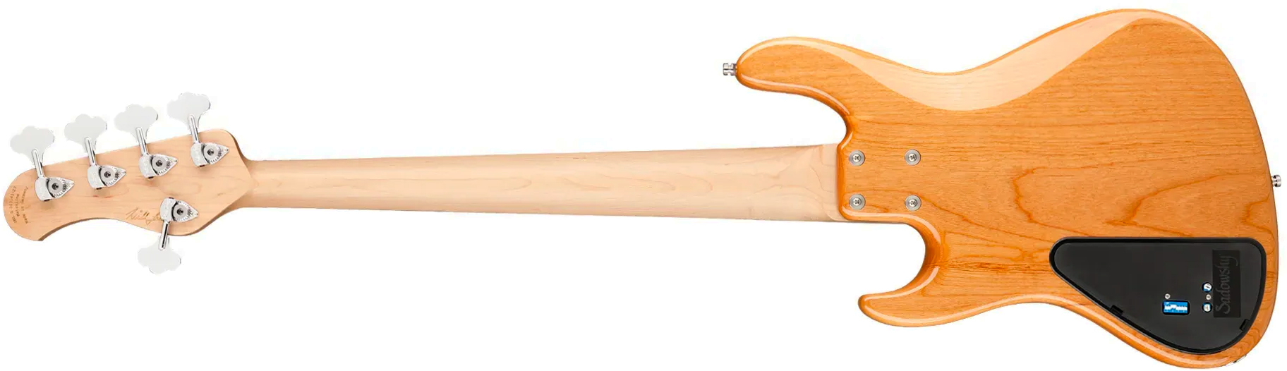 Sadowsky Will Lee 22-fret Alder 5c Metroline Signature All Active Mor - Natural Transparent - Bajo eléctrico de cuerpo sólido - Variation 1