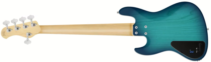 Sadowsky Will Lee 22-fret Ash 5c Metroline Signature All Active Mn - Bora Blue Burst Transparent Satin - Bajo eléctrico de cuerpo sólido - Variation 1