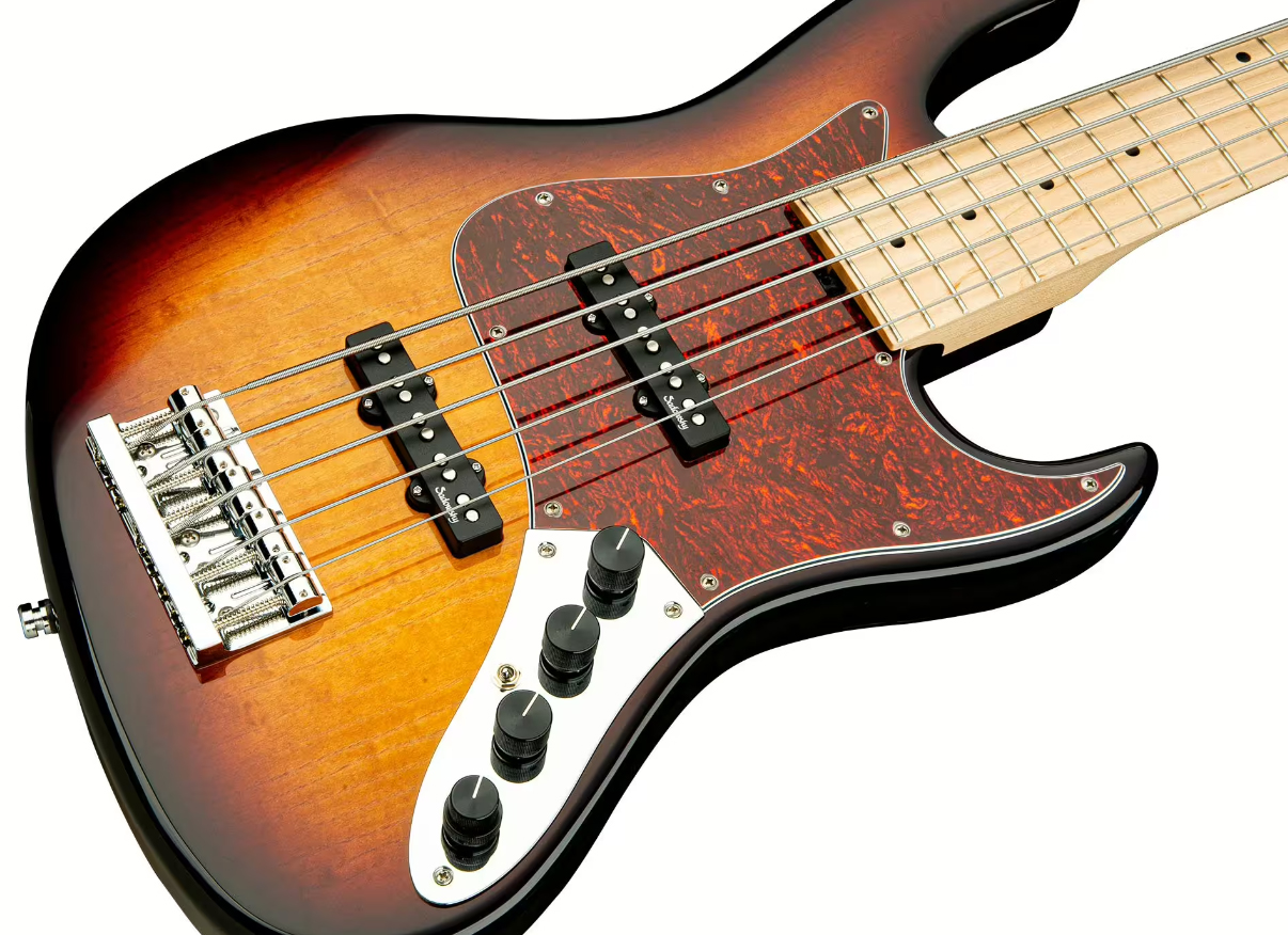 Sadowsky Will Lee 22-fret Ash 5c Metroline Signature All Active Mn - '59 Burst Transparent - Bajo eléctrico de cuerpo sólido - Variation 2