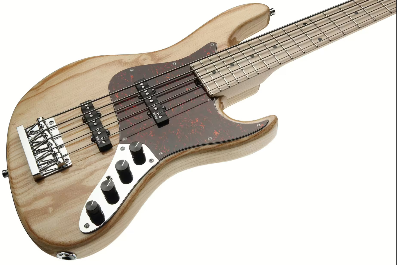 Sadowsky Will Lee 22-fret Ash 5c Metroline Signature All Active Mn - Natural Transparent - Bajo eléctrico de cuerpo sólido - Variation 2