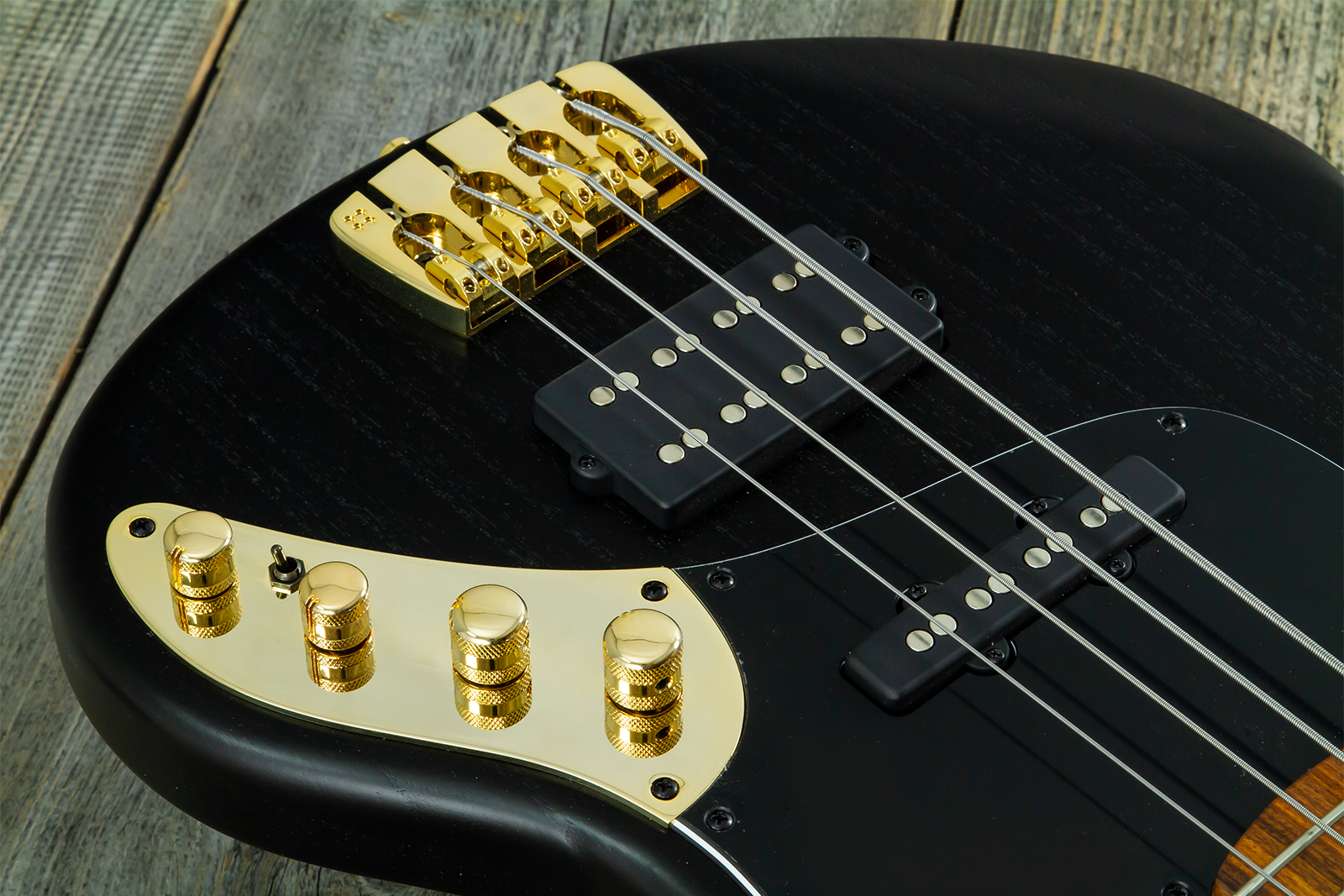 Sandberg California Tm4 Sl Superlight Gh 4c All Active Pf - Highgloss Black W. Matched Headstock - Bajo eléctrico de cuerpo sólido - Variation 4