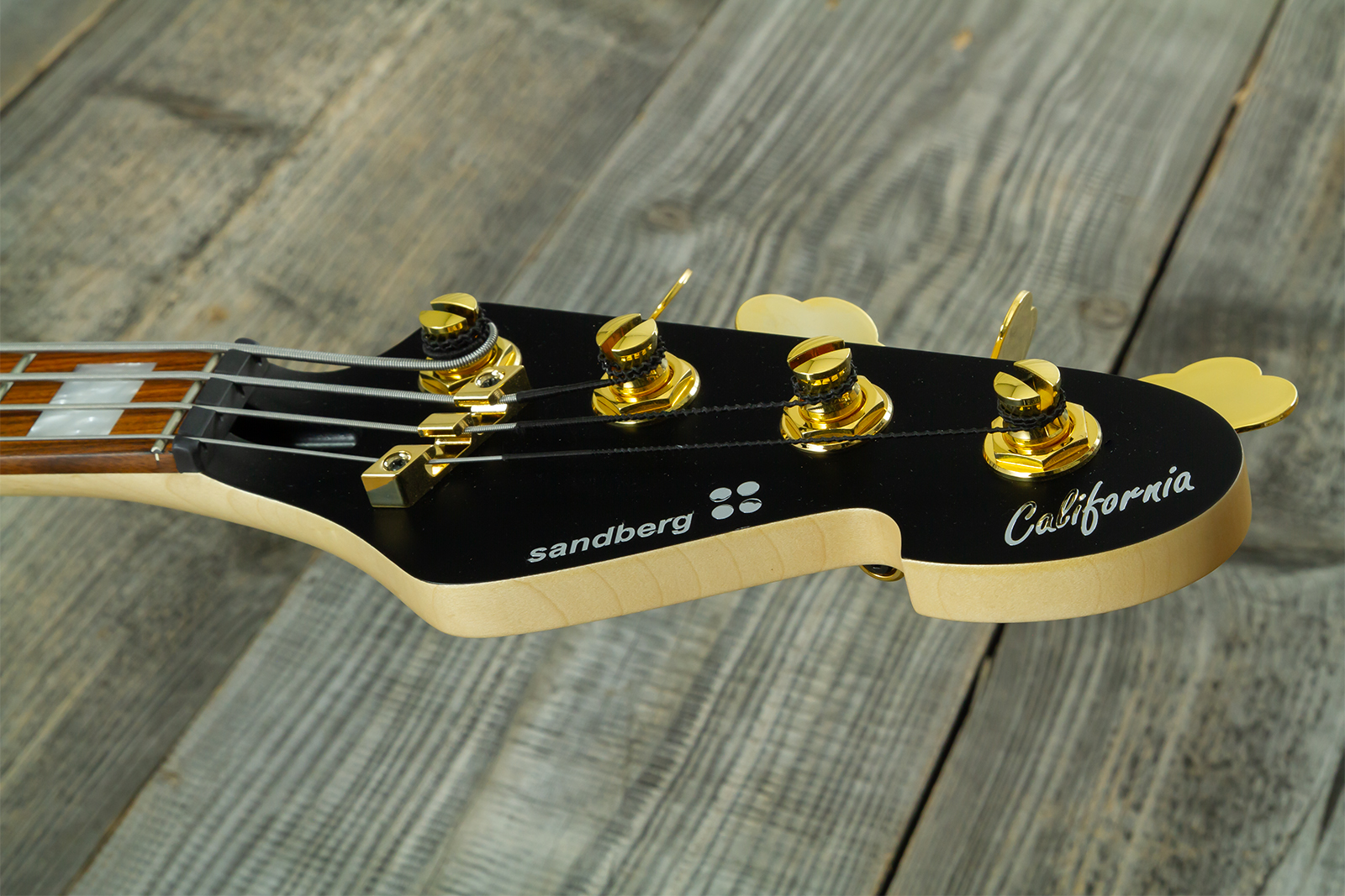 Sandberg California Tm4 Sl Superlight Gh 4c All Active Pf - Highgloss Black W. Matched Headstock - Bajo eléctrico de cuerpo sólido - Variation 7