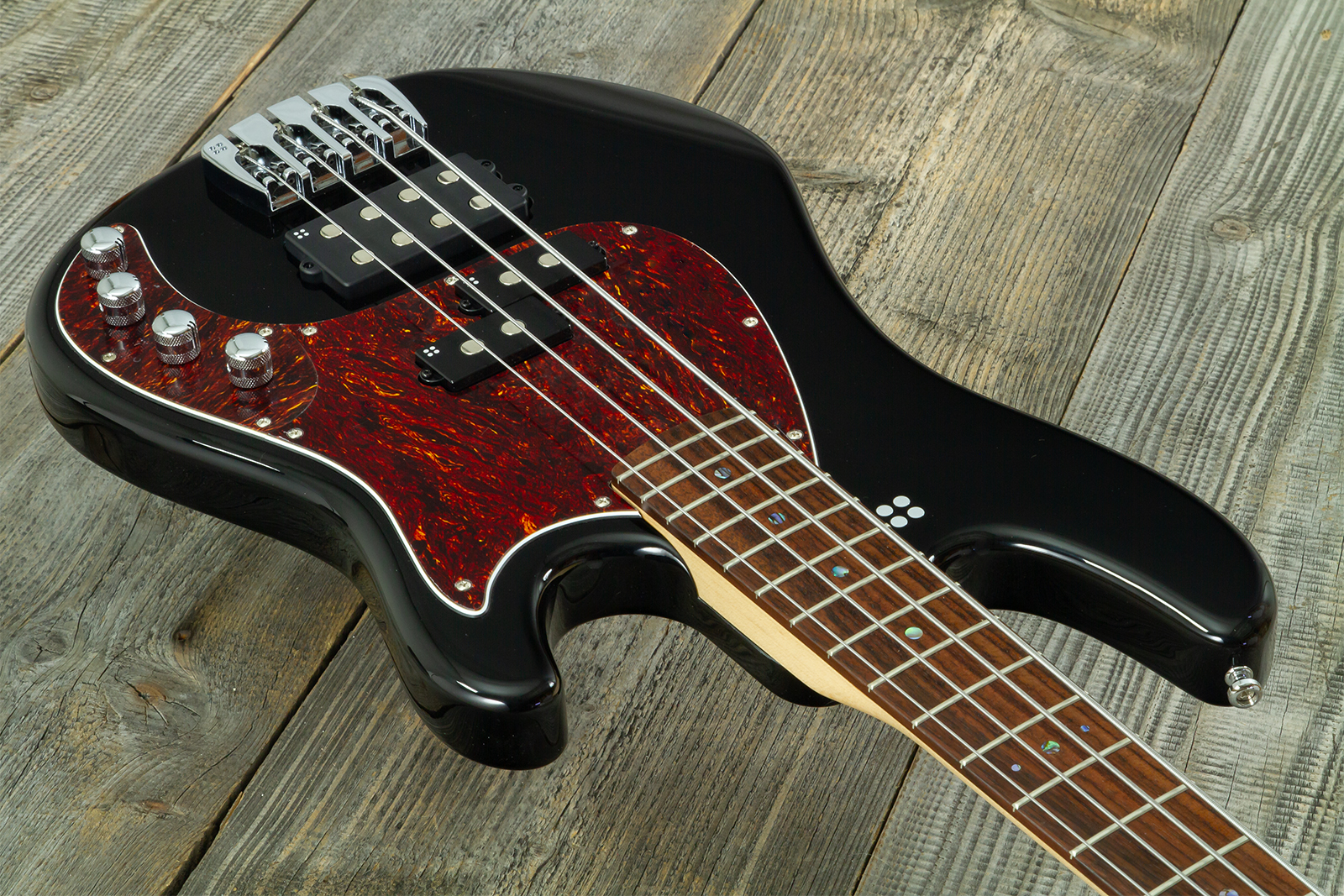 Sandberg California Vm4 Abalone Dots All 4c Active Rw - Highgloss Black - Bajo eléctrico de cuerpo sólido - Variation 5