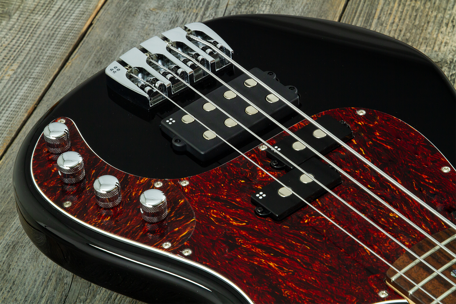 Sandberg California Vm4 Abalone Dots All 4c Active Rw - Highgloss Black - Bajo eléctrico de cuerpo sólido - Variation 6