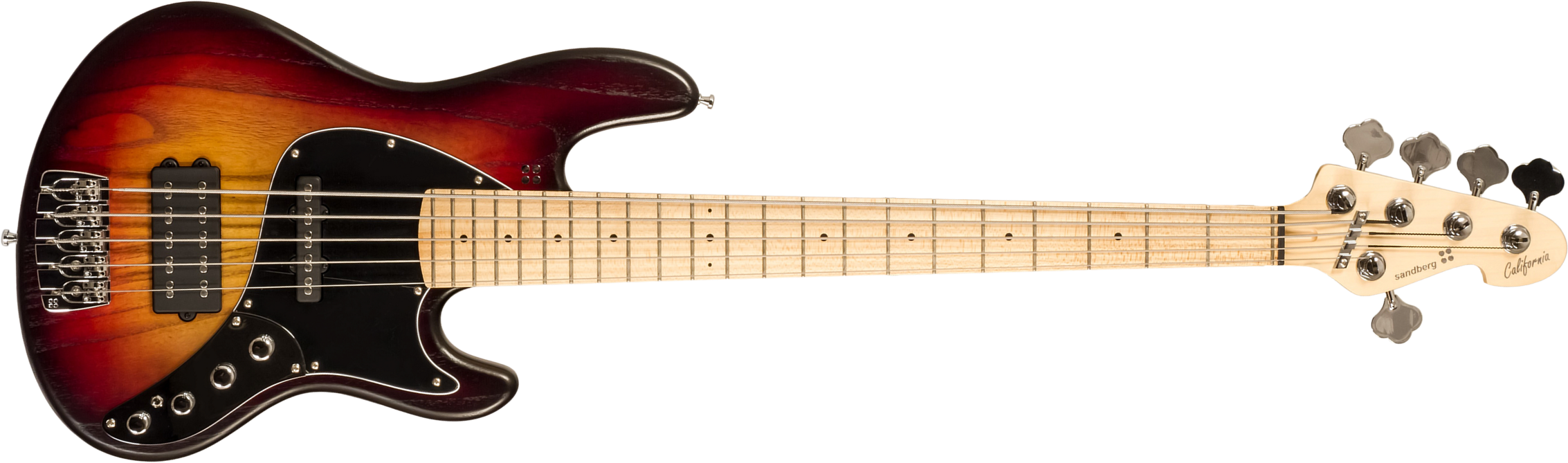 Sandberg California Tm5 Sl Superlight 5c All Active Mn - 3-tone Sunburst - Bajo eléctrico de cuerpo sólido - Main picture