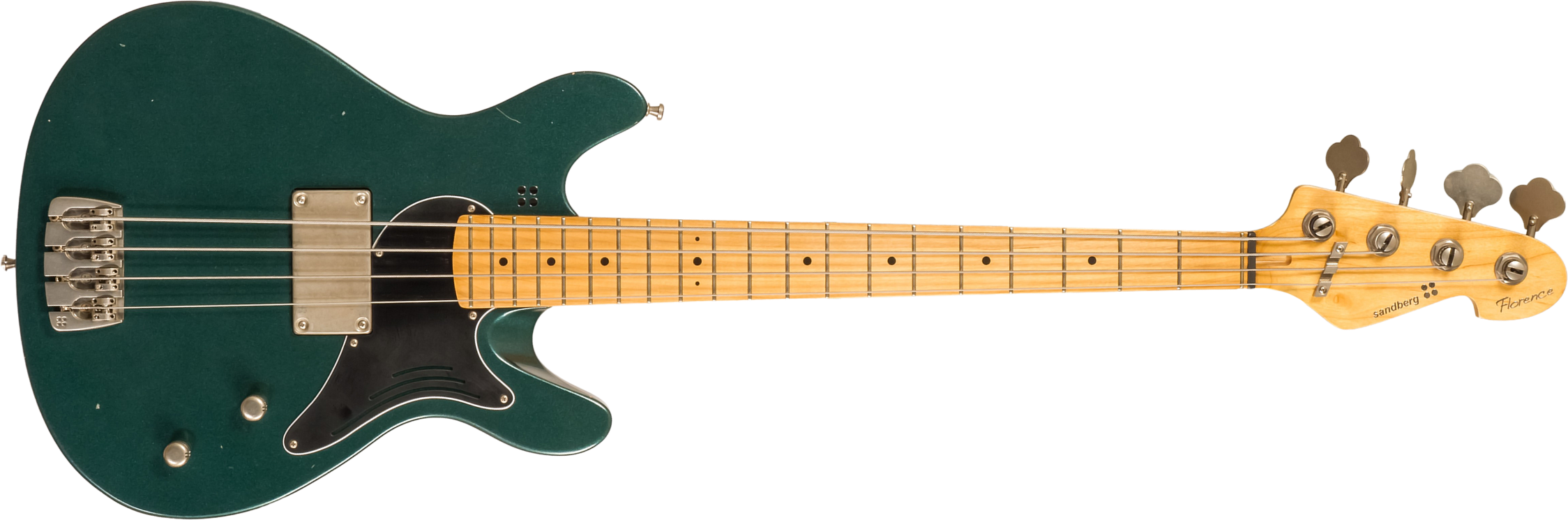 Sandberg Florence Bass 4c Shsc Mn - Soft Aged British Green - Bajo eléctrico de cuerpo sólido - Main picture