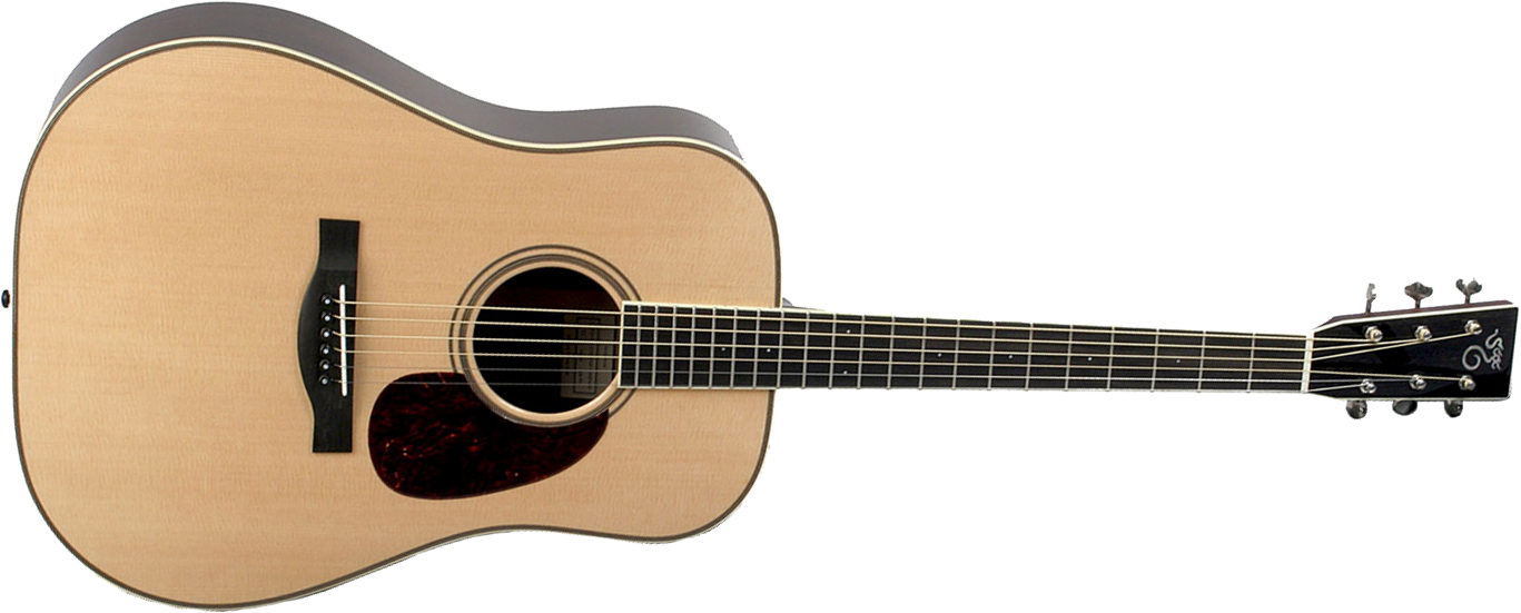 Santa Cruz D Model Dreadnought Epicea Palissandre #7197 - Natural - Guitarra folk - Main picture