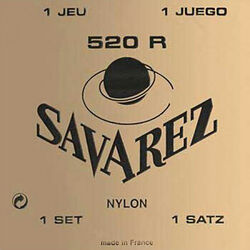 Cuerdas guitarra clásica nylon Savarez Classic 520R Carte Rouge Tension Forte - Juego de cuerdas