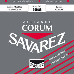 Cuerdas guitarra clásica nylon Savarez Classic (6) 500AR corum alliance red - tension normale - Juego de cuerdas