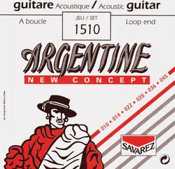 Cuerdas guitarra acústica Savarez Argentine 1510 Red XL 10-45 - Juego de cuerdas