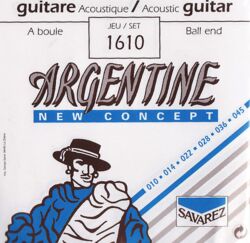 Cuerdas guitarra acústica Savarez Argentine 1610 bleu à boule - Juego de cuerdas
