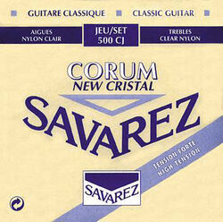 Cuerdas guitarra clásica nylon Savarez New Cristal Corum High Tension 500CJ - Juego de cuerdas