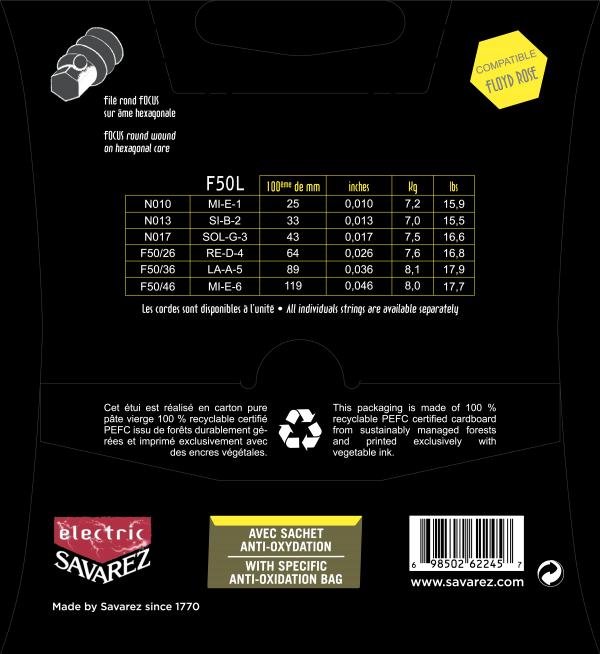 Savarez F50l Focus 10-46 - Cuerdas guitarra eléctrica - Variation 1