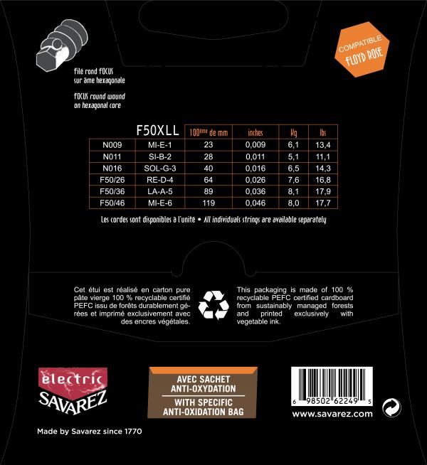 Savarez F50xll Focus 09-46 - Cuerdas guitarra eléctrica - Variation 1