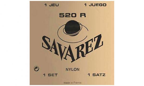 Cuerdas guitarra clásica nylon Savarez Classic 520R Carte Rouge Tension Forte - juego de cuerdas