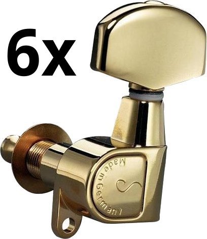 Schaller M6 Mini Guitar Tuners 3x3 Gold - - Clavijas - Variation 1