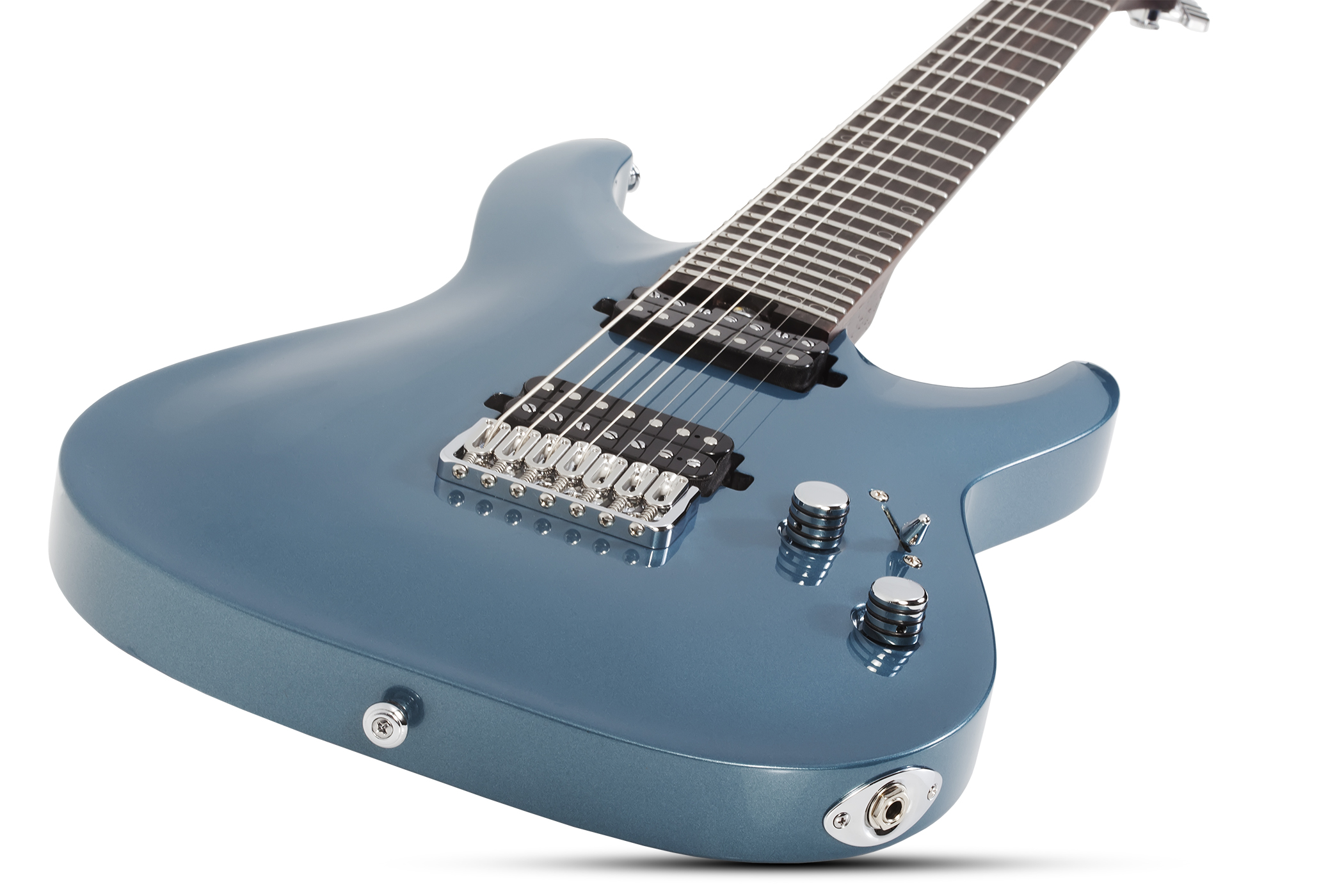 Schecter Aaron Marshall Am-7 Signature 2h Ht Eb - Cobalt Slate - Guitarra eléctrica de 7 cuerdas - Variation 1